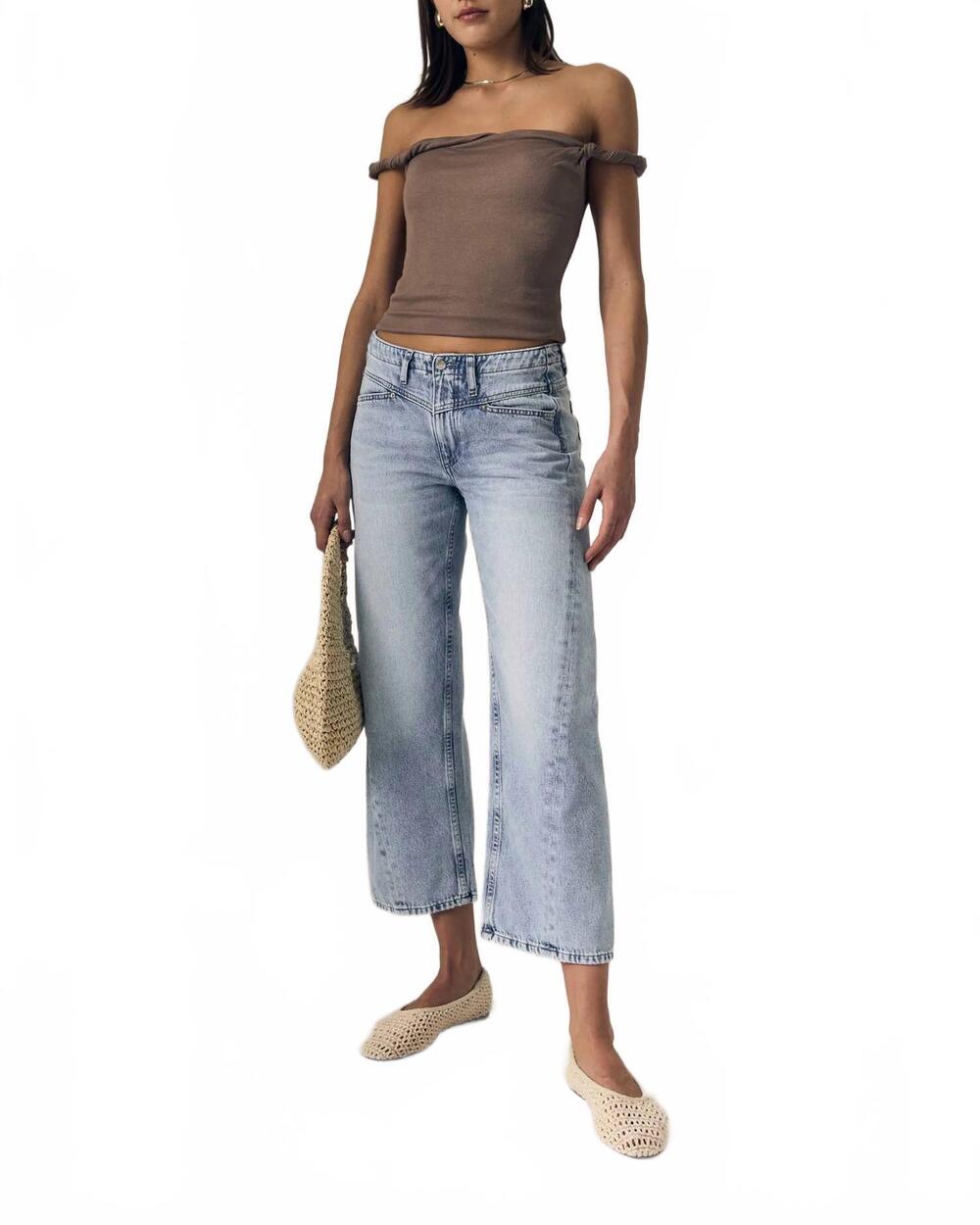 NEW LE JEAN selena crop jeans in wild and free